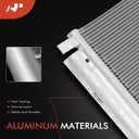 A-Premium Air Conditioning A/C Condenser Compatible with Hyundai Sonata 2011-2014 & Kia Optima 2011-2015, L4 2.0L, Replace# 976063Q000