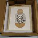 Art3d Framed Boho Wall Art Set of 4 for Wood Aesthetic Wall Decor for Living room Kitchen Hallway Bedroom, Neutral Botanical Wall Prints (10 x 8", Beige)