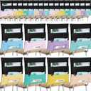 Maitys 24 Pcs Chair Storage Pocket 16 x 19 Inch Large Chair Pocket Classroom Seat Organizer 8 Color Seat Storage with Name Tag Slot for School Classroom Student Kindergarten (Macaron Color)