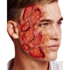 Libima Halloween Prosthetics Mask Burn Nightmare Scary Killer Costume Halloween Costume Latex Wounds Scary Mask Halloween Prosthetic Accessories with Face Paint Makeup Adhesive Glue and Fake Blood