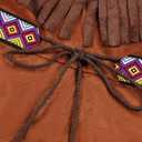 Gorkonpy Native American Costume Girls with Headdress, 10-12 Years
