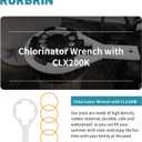 3 x Chlorinator Wrench Opener with CLX200K O-Ring, Chlorinator Lid Wrench Replace for Hayward CL200 CL220 CL2002S Series Chlorinator Lid (5/Pack)