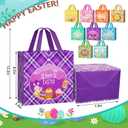 18Pcs Easter Gift Bags Reusable Easter Egg Hunt Bags with Handles for kids,Non-Woven Easter Bags for Easter Baskets, Egg Hunt Game, Easter Party,8.37.95.9inch