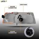 Headlight with Corner Lamp fit for Peterbilt 385/377 Trucks Halogen Headlights Headlamp Assembly Pair Left Driver and Right Passenger Side