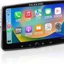 BOSS Audio Systems Elite BE10ACP Car Stereo - Detachable 10.1" Touch Screen Car Stereo Apple CarPlay & Android Auto Head Unit, Single DIN with Double DIN Brackets, Bluetooth, No CD/DVD Player