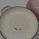 Enameled Cast Iron Dutch Oven Pot with Lid, Round Bread Oven for Homemade Sourdough Bread Baking, 6 Quart, Pink