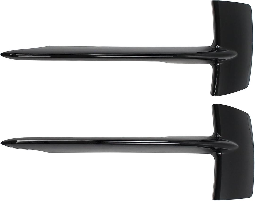2Pcs Black Front Driver and Passenger Side Bumper Grille Molding for BMW | for BMW X5 F15 2014-2017
