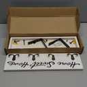 Buways Wall-Mounted Key and Mail Holder, Wooden Key Rack with 4 Double Key Hooks, Rustic Home Decor for Entryway (White)