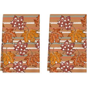 XCHI Fall Rustic Maple Leaves Dish Towels 18x26 Inch Autumn Hand Kitchen Towels Dishcloth Home Decorations Set of 2 XCHI Fall Rustic Maple Leaves Dish Towels 18x26 Inch Autumn Hand Kitchen Towels Dishcloth Home Decorations Set of 2