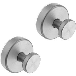 Suction Cup Hooks for Glass Window, Mirror, Wreaths - Shower Hooks for Inside Shower, No Drill Towel Hooks for Bathrooms, Bath Robe Coat Looafh Hook for Hanging - Silver(2 Pack)