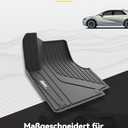 3W Floor Mats Fit Hyundai Ioniq 5 2022-2024 2025 (Only for Unmovable Console), TPE All Weather Custom Fit Floor Liner for Hyundai Ioniq 5 1st and 2nd Row Full Set Car Liners, Black