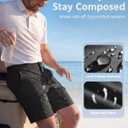 Wulcea Men's Golf Shorts 7" Chino Stretch Fabric Elastic Waist Quick Dry Water Resistant Casual Dress Work with Phone Pocket