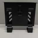 MAXECHO Desk Side Storage, Under Desk Laptop Mount, Table Side Hanging File Organizer, No Drill Clamp On Cable Management Tray, Laptop Holder with 2 Hooks for Office and Home, Load 22 Lbs (Black)