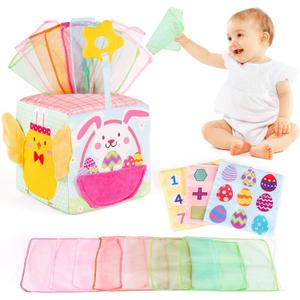 Easter Baby Tissue Box Toy Montessori Toys Baby Toys for Babies 6-12 Months, Easter Gifts, Easter Basket Stuffers for Babies