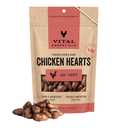 Vital Essentials Freeze Dried Raw Chicken Hearts Dog Treats | Single Ingredient | Premium Quality | Grain Free Treats for Dogs, 3.75 oz Bag. (Best By: 2027/04/28)