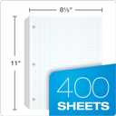 Oxford Filler Paper, 8-1/2" x 11", 4 x 4 Graph Rule, 3-Hole Punched, Loose-Leaf Paper for 3-Ring Binders, 400 Sheets Per Pack (62360),White