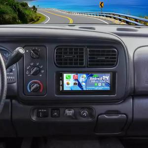 Android 14 Double Din Car Stereo Upgrade Radio for Dodge Dakota 1987-2000, 2G+32G 6.86" Touchscreen Wireless Carplay Android Auto GPS WiFi Bluetooth RDS DSP SWC Mirrorlink Mic Backup Camera