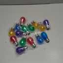 Meconard 15Pack S14 Colored LED String Light Bulbs,1 Watt Plastic Shatterproof Waterproof Outdoor Indoor Replacement Bulbs for Home Decor, E26 Medium Base, Multi-Color: Red/Green/Blue/Orange/Purple