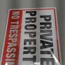 MUXYH 2 Pack Private Property No Trespassing Signs with Metal Wire H-Stakes, 12'' X 9'' Corrugated Plastic Double Sided No Trespassing Sign Protect Your Home, Safety and Privacy