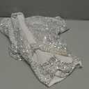 Womens Sparkly Sequin Tops Mock Neck Blouse Sleeveless Shiny Tank Top Sleeveless Glitter Outfits Party Shirt 2025 (2X, A0 Silver)