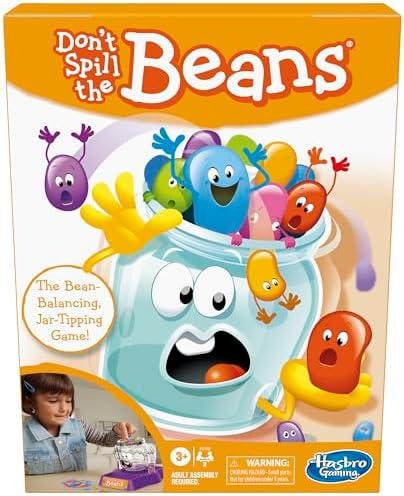 Hasbro Gaming Don't Spill The Beans Game for Kids, Easy and Fun Balancing Game for Children Ages 3 and Up, Preschool Games for 2 Players, Kids Board Games