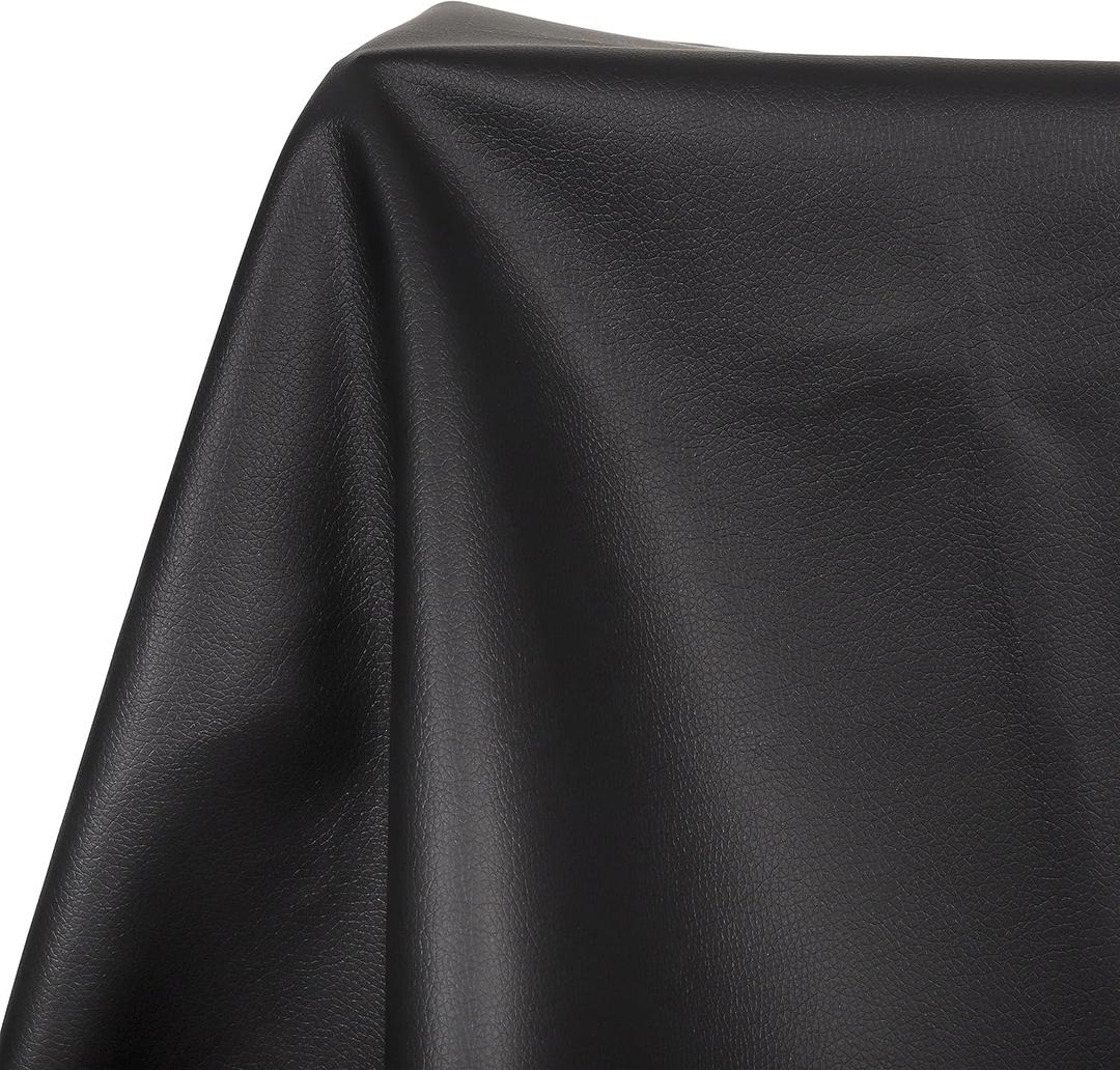 Marine Vinyl Upholstery Faux Leather: Meneng Black Grain Faux Leather 54"x36" Marine Vinyl Fabric Waterproof Durable for DIY Upholstery Boat Car Sofa