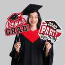 Red Themed Graduation Decorations 2026 - Graduation Yard Signs Class of 2026,Congratulate Graduation yard signs - Graduation Party Supplies for High School & Graduation Party Decorations, 15.7 x 12 inches