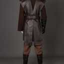 CosFantasy Mens Tunic Costume Knight Tunic Uniform Full Sets Suits Halloween Cosplay Outfit (Brown, M)