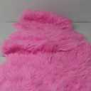 duduta Hot Pink Faux Fur Runner Rug 2x6 ft, Fluffy Shag Sheepskin Rug Couch Sofa Covers Dresser Table Runner Washable