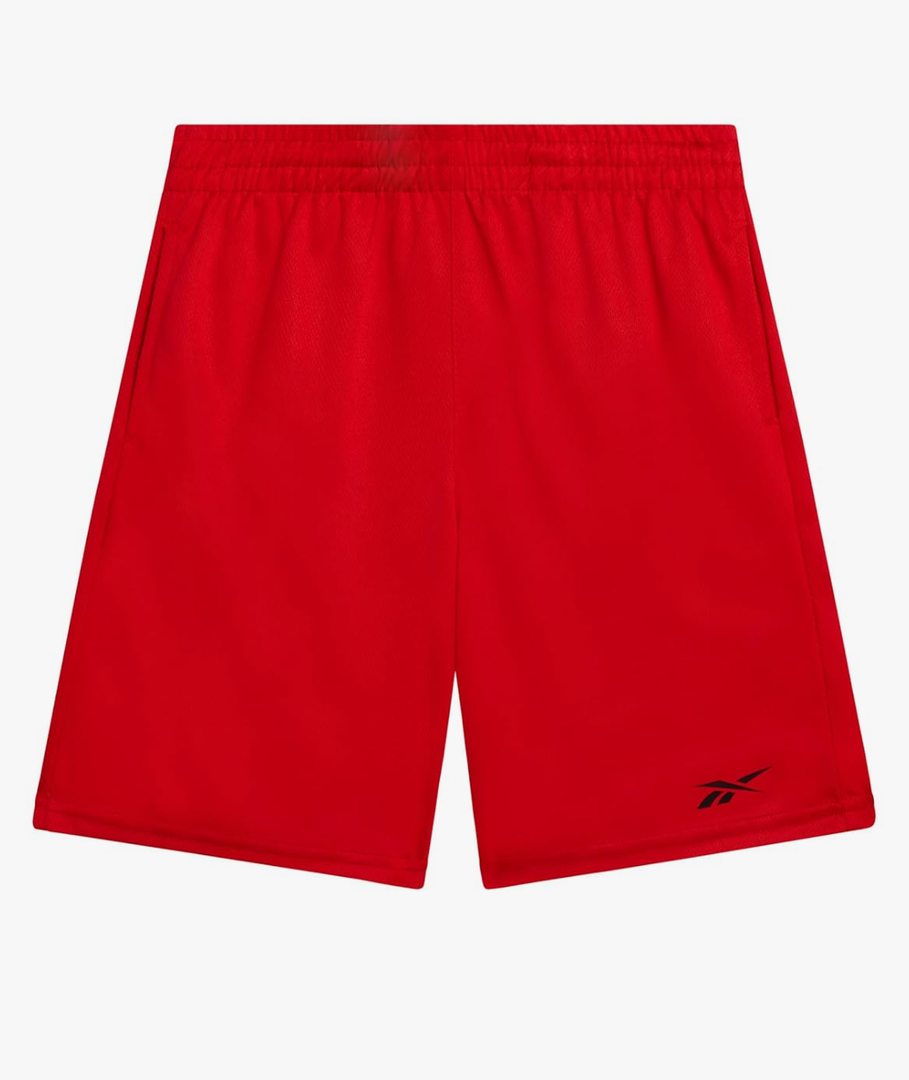 Reebok Boys Basketball Shorts - Lightweight Boys Shorts with Pockets & Drawstring - Close Hole Mesh Athletic Shorts for Kids, Size M(10-12)