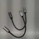 Basesailor USB 3.0 to USBC Adapter 0.75FT 2Pack,Type C Female to USB A Male Cable for New iPhone 17 17e 16 15 14 Pro Max Air Car Charger,5Gbps 3.1 Type C Converter for iPad,Samsung Galaxy S26 S25 S24