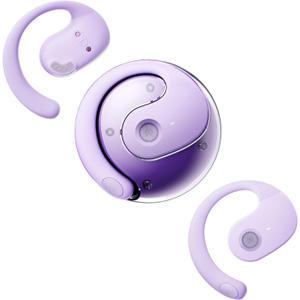 Xmenha Over The Ear Earbuds Open Ear Buds Headphones Over Ear Air Bone Conduction Earbuds Earphones Bone Conducting Air Bone Conduction Headphones Bluetooth Over-Ear Purple