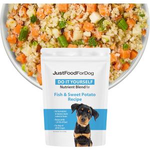 JustFoodForDogs Nutrient Blend, Dog Multivitamin Mix for Homemade Dog Food (EXP 11/01/26)