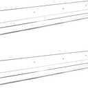 2 Pack 24-Inch Long Clear Acrylic Floating Shelves Wall Ledge Invisible Wall Mounted Floating Bookshelf U Shape Wall Shelf for Book Display Makeup Product Spice Organizer