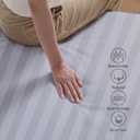 2 Pack 600 Thread Count 100% Egyptian Cotton Fitted Sheet Only, Queen Size Fitted Sheet 2 Pcs, 16" Deep Pocket Cotton Bottom Sheet Only, Soft Cool, Breathable, Durable(Grey Stripe Queen)