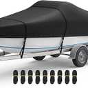 V-Hull Boat Cover Runabout Boat Black