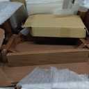 Walker Edison Mid Century Modern Wood Nightstand Side Table Bedroom Storage Drawer Bedside End Table, 2 Drawer, Caramel