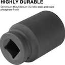 MAXPOWER 3/4 Inch Drive 1-13/16 Inch Deep Impact Socket, Made with Heat-Treated Chrome Molybdenum Alloy Steel, 6-Point Design, SAE