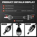 Front Left & Right CV Axle Shaft Assembly Fits for Honda Civic L4 2.0 2.0L 2016-2021 (for EX LX LX-P Models), Automatic CVT Trans Only, Driver & Passenger Side, 2-Pack