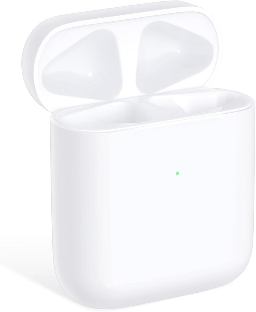 Wireless Charging Case Replacement for AirPods 1st & 2nd Gen,Compatible with AirPods 1/2, Bluetooth Pairing Sync Button, Replacement Case (No Earbuds Included)