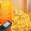 Twinkle Star 100 LED Star String Lights, 33FT Plug in Fairy String Lights Waterproof for Bedroom Decor, Indoor, Outdoor, Wedding Party, Christmas Tree, New Year, Ramadan, Warm White