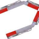 24"x 3" Angled Aluminum Mud Flap Reflector Reflective Tape Strip Fit for Semi Truck and Semi Trailer Mud Flap Hanger, 2 Pack