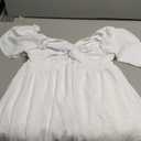 Women's Backless Bow Tie Short White Dress Sexy Graduation Dresses Homecoming Dresses for Teens, Medium
