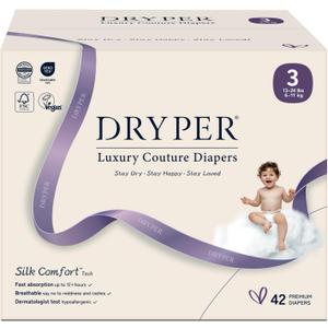 Baby Nappies - Size 3 (6-11kg / 13-24 lbs), 6 Pack of 7 Nappies (42 Total), Ultra Soft, Super Absorbent, Disposable Baby Diapers