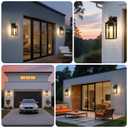 Large Motion Sensor Outdoor Wall Light, Waterproof Exterior Wall Sconce Light Fixture with Water-Rippled Glass, Bronze Modern Outside Wall Lantern for House, Porch, Patio, Garage, Bulbs Not Included