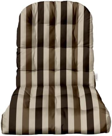 RSH DECOR: Sunbrella Tufted Adirondack Chair Cushion | 42.5” x 21” | Performance Fabric | Water and Fade-Resistant | Outdoor Cushion for Patio Furniture | Made in USA (Portico Dark Sparrow)