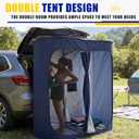 Instant Changing Tent for SUV Trunk, 2 Large Rooms Portable Stable Pop up Shower Privacy Shelter Outdoor Toilet Tent Dressing Room with Floor for Camping Beach Hiking, Include Carry Bag, Blue, 86.41 Cm X 86.67 Cm X 159.05 Cm