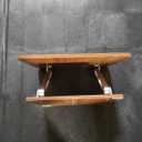 Ergonomic Laptop Stand, Wood & Aluminum Computer Stand with Adjustable Angle, Foldable Dual-Bar Laptop Riser Holder Stand for Desk, Compatible with MacBook, Dell, HP 10-16" (Royal Teak Grain)