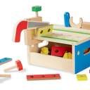 Melissa & Doug Wooden Construction Building Set in a Box (48 pcs)