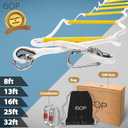 Fire Escape Ladder 2 Story 16ft Flame Resistant Safety Rope Ladder - Fast to Deploy & Easy to Use & Store - Compact - Weight Capacity up to 2000pounds (16ft) Life Saving Emergency ladders - Certified